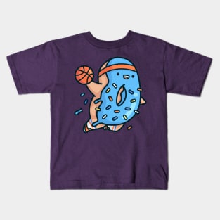 Blue Dunkin Donut with sprinkles Kids T-Shirt